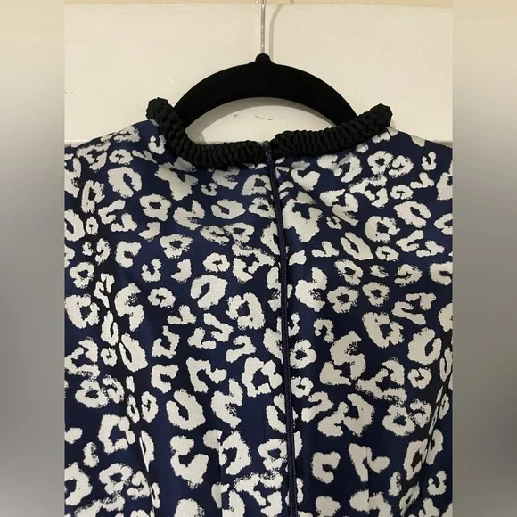 Belle Badgley Mischka Floral Pleated‎ Back Zipped Flare Dress size 4 - Picture 7 of 8